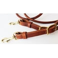 thumbnail image 2 of Horse Western Challenger USA Leather Rolled Roper Barrel Reins Brass 66RT12, 2 of 5