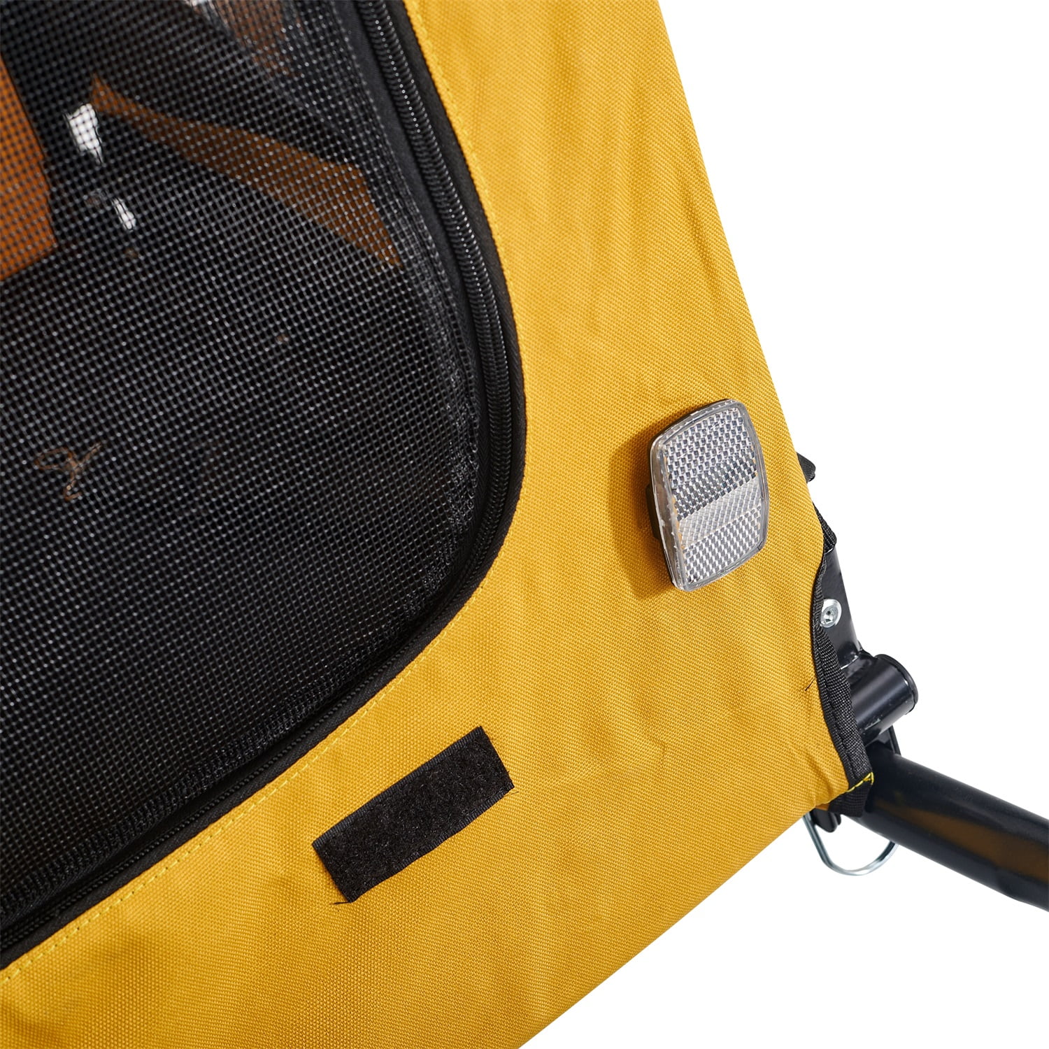 Pefilos 16" Dog Bike Trailer, Pet Stroller Bicycle Carrier w/Hitch, Suspension, Visibility Flag, Air Wheel Pet Bike Trailer for Dogs 66lb Weight Capacity, Yellow Pefilos 16" Dog Bike Trailer, Pet Stroller Bicycle Carrier w/Hitch, Suspension, Visibility Flag, Air Wheel Pet Bike Trailer for Dogs 66lb Weight Capacity, Yellow