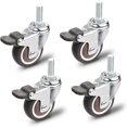 thumbnail image 1 of Ruedas para muebles , ruedas giratorias de 4 piezas, ruedas universales para muebles M10x25mm, capacidad de carga de 40 kg por rueda, 1 of 4