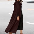 thumbnail image 4 of ZAZYULZ Winter Coats for Women Gothic Open Front Hooded Cardigan Long Coat Solid Color Cloak Cape Winter Outdoor Jackets(Wine Red,Xl), 4 of 9