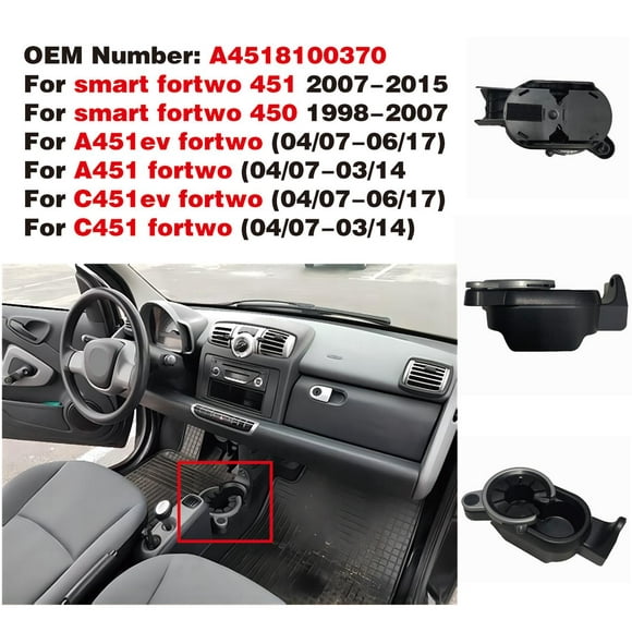 Drink Cup Holder Automotive For Mercedes-Benz Smart FORTWO 451 A4518100370