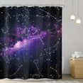 thumbnail image 2 of Galaxy Starry Shower Curtain 72Wx72H Inch Planet Space Night Star Solar System Sky Universe Purple Nebula Fantasy Cool for Unisex Bathroom Decor Fabric Polyester Waterproof with 12 Plastic Hooks, 2 of 14