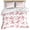 Red, variant on 3 Piece Pink Bow Ribbon Duvet Cover Set California King, Microfiber Comforter/Quilt Cover with Corner Ties and 2 Pillowcases, Vintage Modern Art Bowknot All Season Soft Bedding with Zipper Closure