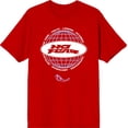 thumbnail image 3 of No Fear Lavender Grid Globe With Logo  Adult Red Crew Neck Short Sleeve Tee-Small, 3 of 4