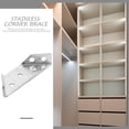 thumbnail image 6 of IDEANATEGRATE 10Pcs Stainless Steel Corner Braces for and Diy Projects in Silver, 6 of 8