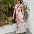 thumbnail image 6 of Cherry Blossom Dress Fashion Boho Beach Long Dresses Female Party Printed Maxi Dress, 6 of 9