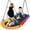 Rainbow, variant on SereneLife 67" Giant Platform Tree Swing with Hang Kit, Outdoor Swing Set for Kids and Adults with 700 lbs Weight Capacity, Cushion Padded Metal Frame, Heavy-Duty Swing Ropes, Rainbow