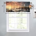 thumbnail image 4 of Lighthouse Valance Curtain for Kitchen Ocean Sunrise Nautical Seascape Window Valance for Living Room Bedroom, Kitchen Valance Rod Pocket Window Decor Curtain 54 by 18 in, 1 Panel, 4 of 6