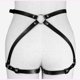 thumbnail image 2 of adjustable pu belt waistband with buckle metal buckle belt PU Leather Belt with Chain and Lock Adjustable Metal Buckle Bound Waistband Fashion Style Black ANGGREK Otros, 2 of 8