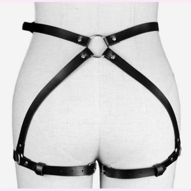 Cinturón de pu ajustable Cintura con hebilla Cinturón de hebilla de metal Cinturón de cuero de PU con cadena y candado Cintura ajustable con hebilla de metal Estilo de moda Negro
