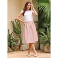 thumbnail image 2 of DARING DIVA Women's Knee Length Pleated A-line Skirt Medium Pink, 2 of 7