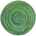 thumbnail image 2 of SAFAVIEH Braided Calvin Transitional Cotton Reversible Area Rug, Green, 7' x 7' Round, 2 of 11