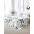 thumbnail image 6 of Sage Green Coastal Flat Sheet Only Twin Size, Soft Breathable Bed Top Sheets for Mattress, Nautical Summer Beach Coral Sea Turtle Luxury Bedding Flat Sheets for Home Hotel Bedroom Bed Protection, 6 of 9