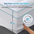 thumbnail image 5 of Queen Size Extra Plush Mattress Topper, Pillow-Top Mattress Cover for Maximum Comfort, Overstuffed with 1000 GSM Down Alternative Filling, Fits Mattresses 8-21 Inches Deep, 5 of 9