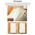 thumbnail image 3 of Loose Leaf Notebook, Soft PU Leather Cover Binder Journal 6  Binder Organizer 80 Sheets Leather Notebook Personal Planner, 3 of 8