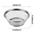 thumbnail image 3 of Thickened Stainless Steel Vegetable Washing Basin, Kitchen Drainage Basket, Rice Washing Sieve, Circular Mesh Design, Non-Slip Handles, Multipurpose for Food Prep, Efficient Draining, Fruit UKHBMC, 3 of 9