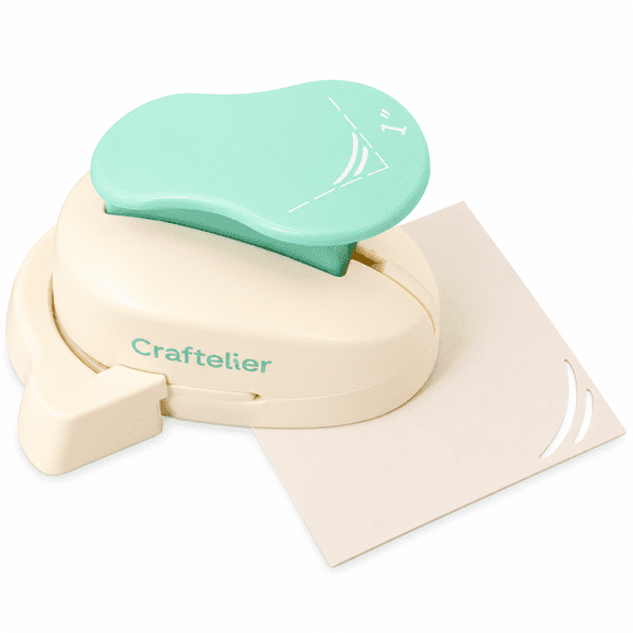 Craftelier Croissant Corner Punch, 1-Inch Decorative Paper Punch for Crafts