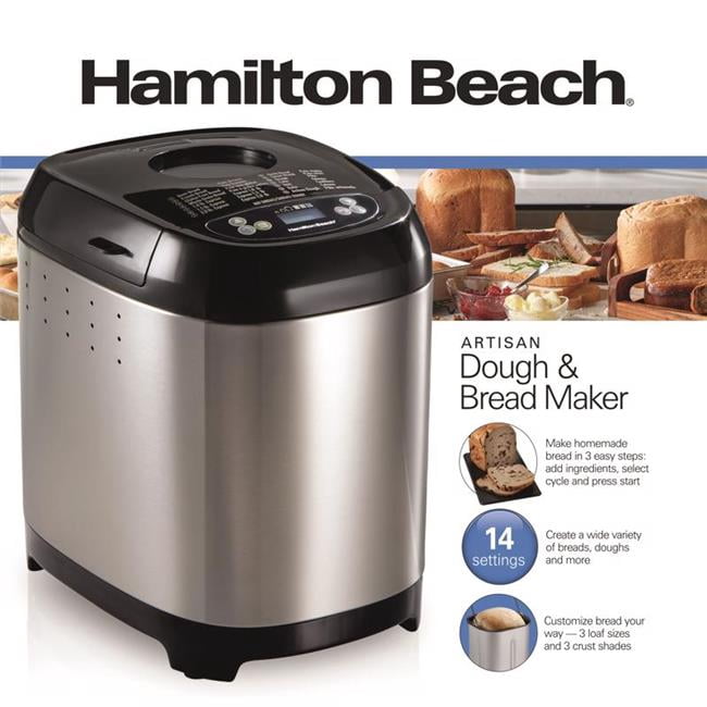 2 lbs Brushed Silver Stainless Steel Artisan Bread & Dough Maker