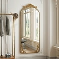 thumbnail image 2 of Tcbosik Arched Full Length Mirror Wall Mounted - 58" x 24" Full Body Mirror with Metal Frame for Cloak Room, Bedroom, Living Room, Bronze, 2 of 8