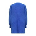 thumbnail image 4 of Duoif Sweaters for Women Trendy Women's Autumn and Winter New Casual Loose Outerwear Pullover Round Neck Long Sleeve Knitted Sweater Women's Sweaters Womens Tops Blue M, 4 of 4