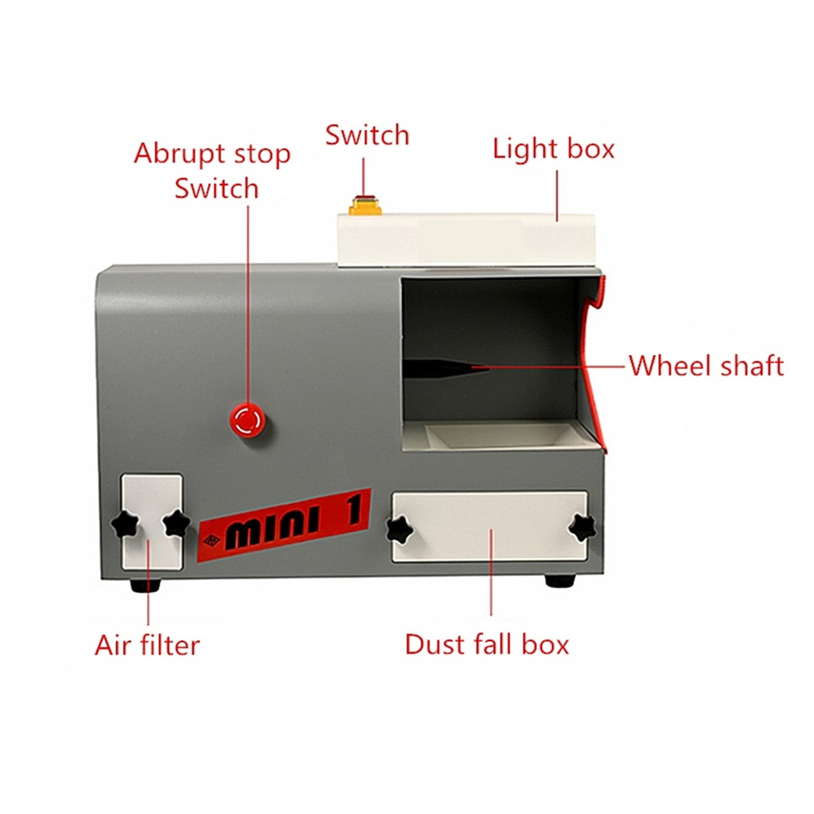Jewelry Polishing Machine With Dust Collector Mini Polishing Grinding Motor Bench Grinder Polisher Machine ,Powerhouse Performance