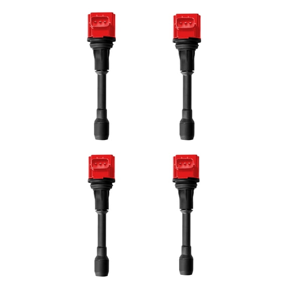 Set of 4 ISA Red Ignition Coils Compatible with 2009-2012 Suzuki Equator 2.5L Replacement for UF509