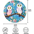 thumbnail image 4 of 1PC Place Mats Owls on Floral Branch Round Placemat Heat-Resistant Placemats Dining Table Mat Circle Shape 15.4" for Kitchen/Dinner/Party/Restaurant Home Decor Gifts, 4 of 7
