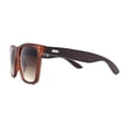thumbnail image 3 of Eco Friendly Bamboo Wood Arm Large Horn Rim Hipster Sunglasses All Brown, 3 of 4