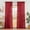 Red, variant on Red Sheer Curtains 84 Inches Long for Living Room, Bedroom Cotton Linen Textured Soft Light Filtering Privacy Sheer Drapes Natural Rod Pocket Thin Curtains, W52 x L84 in, 2 Panels