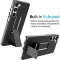 thumbnail image 2 of Galaxy S24 / S24 Plus /24 Ultra Case, Samsung S24 Holster Belt, Tekcoo [Hoplite] Shock Absorbing [Black] Locking Clip Defender Heavy Full Body Kickstand Carrying Armor Cases Cover, 2 of 6