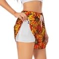 thumbnail image 3 of Lsque Sunflower4 Printed Women's Running Shorts with Liner Pockets,Elastic Quick Dry Workout Athletic Gym Yoga Shorts,Womens High Waist Shorts-Small, 3 of 9