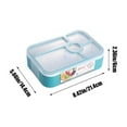 thumbnail image 2 of Hiroekza Bento Lunch Box Japanese Style Large Capacity Compartmentalized Microwave-Safe with Utensils for Women Mens Office Work Sealed Salad Container Blue, 2 of 6