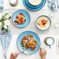 thumbnail image 3 of Vancasso Dinnerware Sets, Stoneware Dinner Set for 4, 16-Piece Series Navia, Aqua Blue, 3 of 9