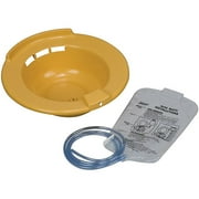 dmi portable bidet sitz bath, fits on toilet, smooth contoured plastic, yellow