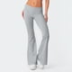 thumbnail image 2 of Trajes de otoño para mujer, pantalones ajustados de yoga, mallas acampanadas para mujer, ropa de calle de estilo coreano, pantalones de yoga informales, pierna acampanada, negro y gris, 2 of 5