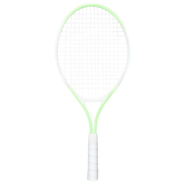 Raqueta de tenis para niños de 21 pulgadas, mango cómodo, práctica y portátil para uso recreativo. Mango blanco verde