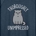thumbnail image 3 of Instant Message - Unimpressed Cat - Women's Lightweight French Terry Long Sleeve Shirt, 3 of 6