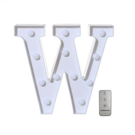 

Remote control Alphabet Letter Lights LED Light Up White Plastic Letters Stand J As Shown