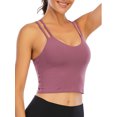 thumbnail image 2 of SAYFUT Womens Padded Sports Bra Fitness Workout Running Camisole Crop Top with Built in Bra, 2 of 7