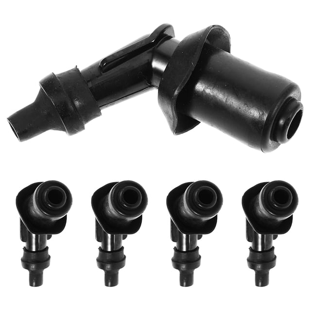 KAKOWELY 5pcs Spark Plug Boot Cap Waterproof For Motorcycle Scooter Dirt High Pressure Cap Durable And Reliable Performance Easy Installation For Engines,3.54X"X0.98"X0.98"