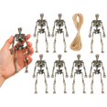 thumbnail image 2 of KelaJuan 8PCS Mini Skeleton Figurines Small Halloween Skeleton Decor for Indoor Party Outdoor Graveyard Haunted House Accessories, 2 of 8