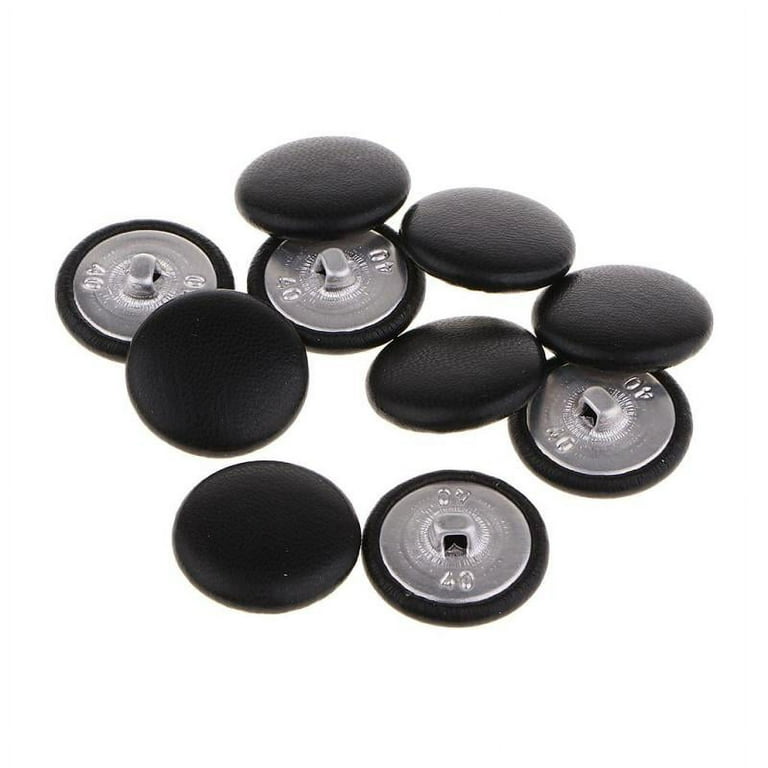 10x Artificial Leather Covered Upholstery Buttons Garments Sewing