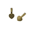 thumbnail image 4 of Fianzas de almohadil pna adhesivas de bronce en apariencia de de 100 piezas para colgantes artesanales BLESIY Heart Glue en Bails, 4 of 8