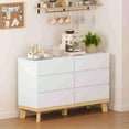 thumbnail image 6 of 6-Drawer Dresser,White Double Dresser,Wood Storage Cabinet for Living Room,Chest of Drawers for Bedroom, 6 of 7