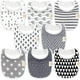 thumbnail image 1 of Baberos para bebés KeaBabies orgánicos, paquete de 8 unidades, para la dentición de niñas y niños, 1 of 9