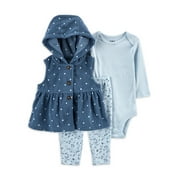Carter's Child of Mine Baby Girls Floral Vest Set, Sizes 0 Months - 18 Months