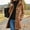 Brown, variant on MOONDU Women's Hooded Wool Blend Peacoat Single Breasted Mid Length Coat with Pockets, Long Sleeve Outerwear for Fall Winter Business Casual Daily Wear Top 10 Colors