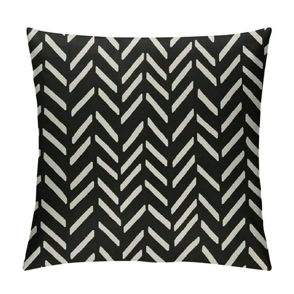 Qinduosi Mudcloth Throw Pillow Covers Modern Black Boho Bohemian Outdoor Decorations Decorative Throw Pillows Cases for Home Living Room Couch Decor White