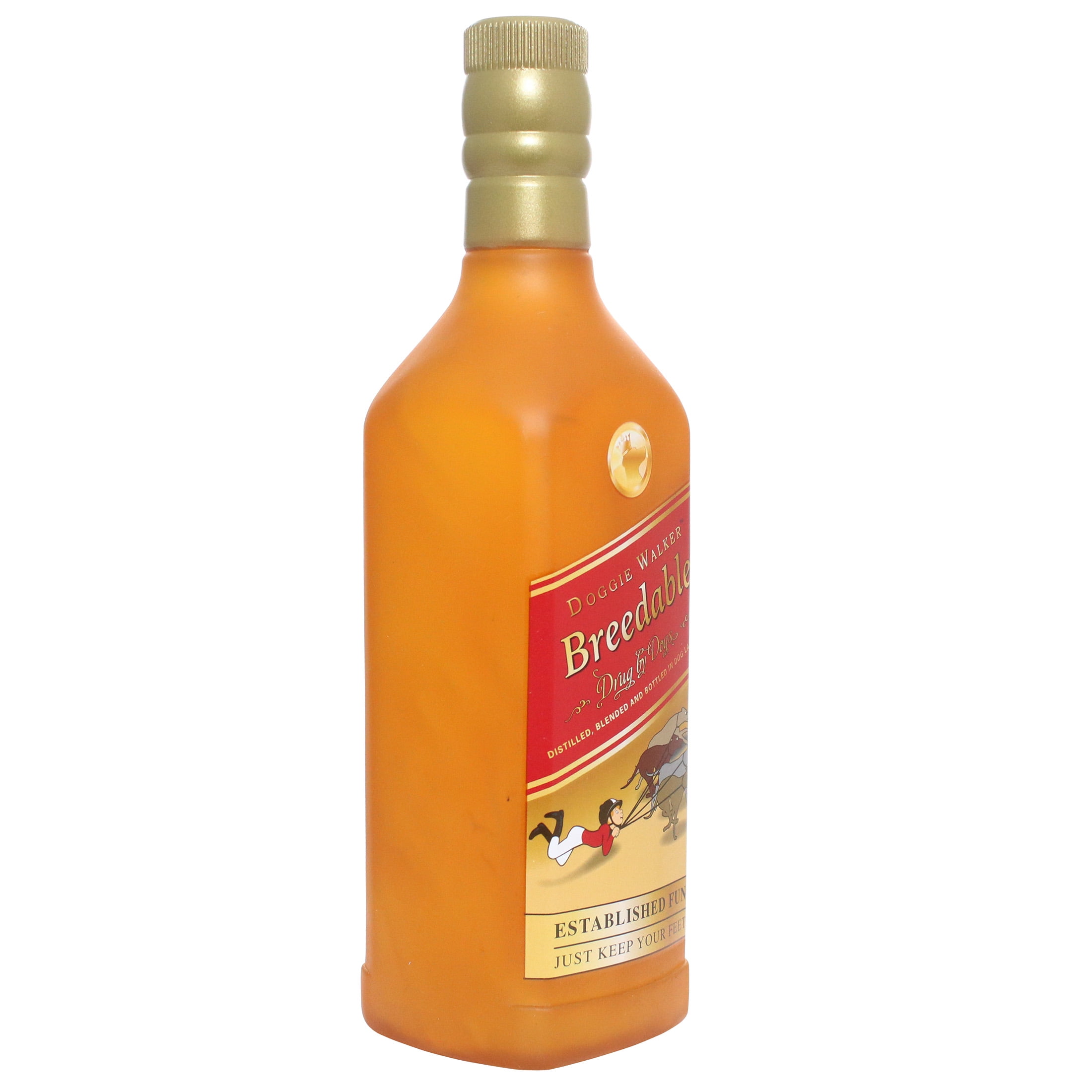 Silly Squeakers Liquor Bottle Doggie Walker Durable Squeaky Vinyl 2-Pack Dog Toy