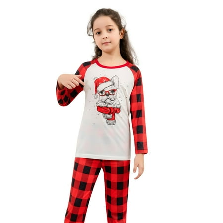 

DNDKILG Matching Family Pajamas Christmas Sets 2022 Matching Family Pajamas Sets Christmas Pj s Holiday Comfy Kids 5 Years